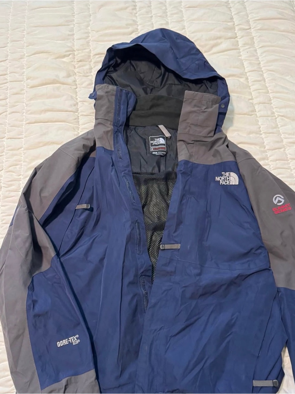 The North Face Men’s Navy and Gray Rain Jacket